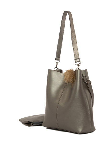 Zoozie Bags Bandolera Plateada con Detalles de Flecos